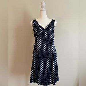 Nautica Women’s Wrap Style Coverup/Dress - Size Large Navy Blue and White